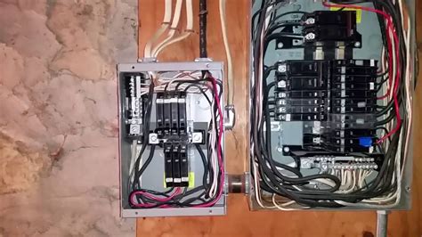 electrical sub panel under plumbing